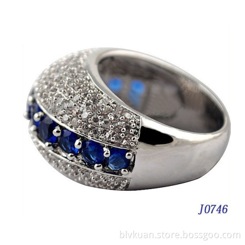 2013 novelty design channel zircon cluster ring